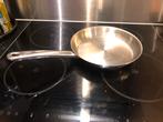 t.k.BK RVS koekenpan 24cm sandwichbodem NB GAS, Ophalen, Zo goed als nieuw, Rvs, Koekenpan of Braadpan