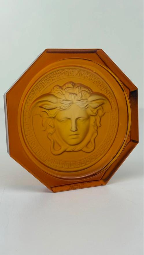 Rosenthal - Versace presse-papier Medusa amberkleurig, Antiek en Kunst, Kunst | Designobjecten, Ophalen of Verzenden