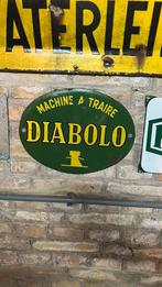 diabolo melkmachine emaille bord, Ophalen of Verzenden, Zo goed als nieuw, Reclamebord