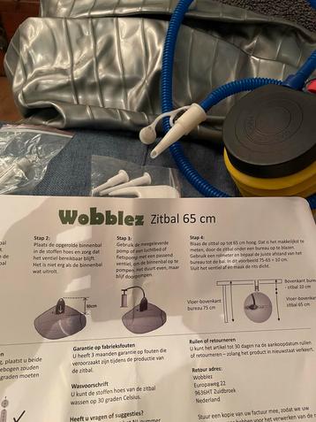 Wooblez Zitbal 65cm Petrol - Weinig Gebruikt! beschikbaar voor biedingen