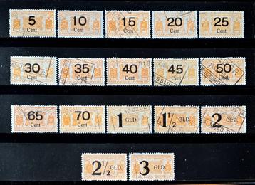 Serie spoorwegzegels Nederlandsche Spoorwegen 1934-1944 beschikbaar voor biedingen