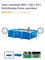 Intex zwembad metal frame maat 260x160x65, Tuin en Terras, Zwembaden, Ophalen, Gebruikt, Minder dan 80 cm, Minder dan 200 cm
