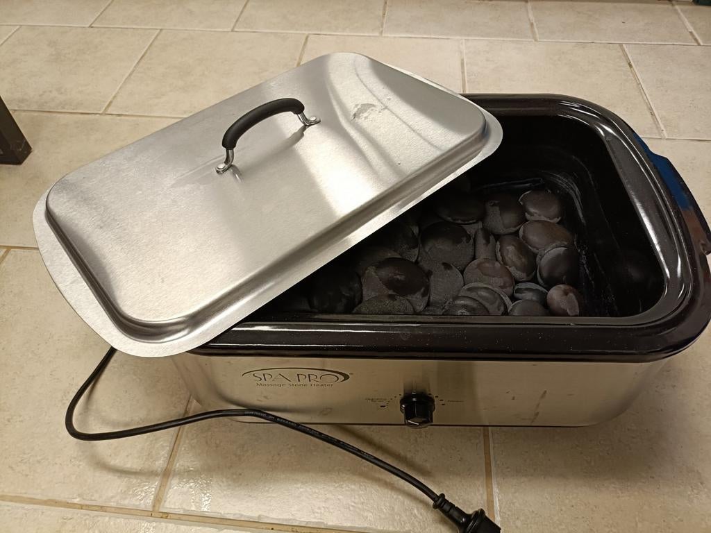 Hotstonepan inclusief 44 stenen, Sport en Fitness, Ophalen