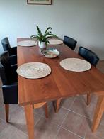 Eettafel kersenhout 200x90 cm met stoelen, Huis en Inrichting, Tafels | Eettafels, Ophalen, Gebruikt, 200 cm of meer, 50 tot 100 cm