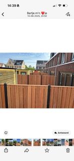 Hardhout - beton schutting vanaf €180 per meter, Ophalen, 1 tot 2 meter, 6 meter of meer, Zo goed als nieuw