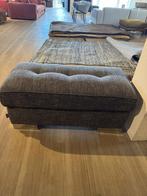 Hocker voetenbank grijs stof nieuw afgeprijsd, Ophalen, 125 cm of meer, Nieuw, Stof