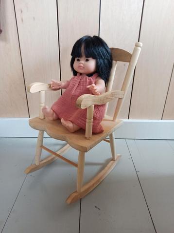 Schommelstoel | Houten speelgoed schommelstoeltje voor pop