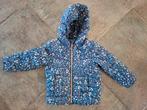 Leuke winterjas meisje blauw met bloemen maat 98, Ophalen of Verzenden, Gebruikt, Meisje, Jas