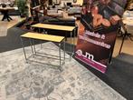 Sidetable 2-delig €189,- metaal Light Mustard /Zwart, Ophalen, 100 tot 150 cm, Nieuw, Mwonenenslapen