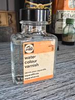 Antieke Glazen 8 hoekige Talens Water Colour Varnish Fles, Ophalen of Verzenden