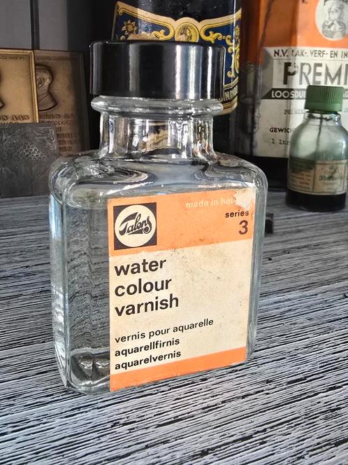 Antieke Glazen 8 hoekige Talens Water Colour Varnish Fles, Antiek en Kunst, Antiek | Glas en Kristal, Ophalen of Verzenden