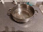1 grote rvs  zeef schaal, Inductieplaat, Overige typen, Ophalen of Verzenden, Zo goed als nieuw