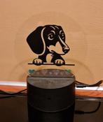 3D lampje met Teckel, Ophalen of Verzenden, Nieuw, Kunststof, Minder dan 50 cm