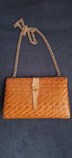 Handtas rotan vintage, Sieraden, Tassen en Uiterlijk, Tassen | Damestassen, Ophalen of Verzenden, Gebruikt, Bruin, Handtas