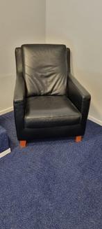 Lederen fauteuil, Ophalen, Zo goed als nieuw, Modern, zwaar leder, 50 tot 75 cm