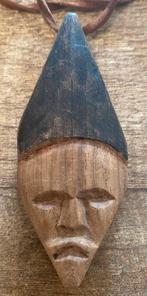 Houten Masker Hanger, Gebruikt, Bruin, Ophalen of Verzenden, Overige materialen