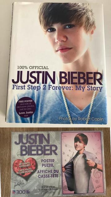 Justin Bieber boek My Story en poster puzzel en fotokaart beschikbaar voor biedingen