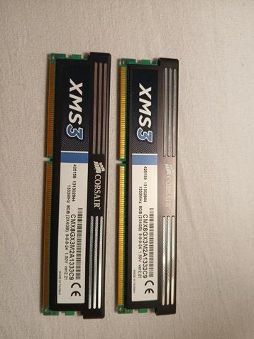 2x Corsair DDR3 8GB RAM Geheugen beschikbaar voor biedingen