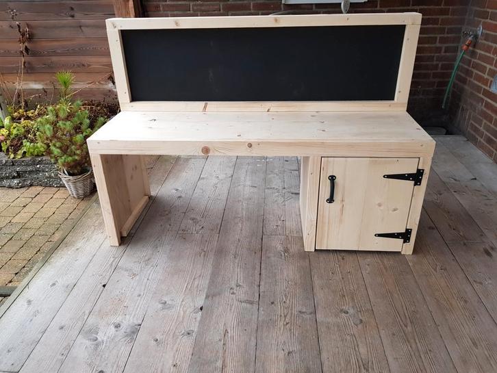 Kinderbureau krijtbord steigerhout, Kinderen en Baby's, Kinderkamer | Tafels en Stoelen, Tafel(s), Ophalen of Verzenden