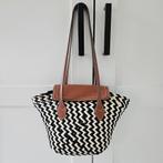 Kastopruiming: H&M Shopper Tas Zwart/Beige, Ophalen of Verzenden, Zo goed als nieuw