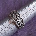 Zilveren Ring met Bloemen Ranken Maat 15, Verzenden, Dame, Zilver, Zilver