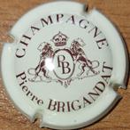 Champagnecapsule Pierre BRIGANDAT crème & bruin nr.03, Ophalen of Verzenden, Nieuw, Frankrijk, Champagne