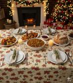 2249 kerst tafelkleed plastic met flanellen achterkant swiet, Diversen, Kerst, Ophalen of Verzenden