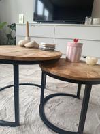 Salontafeltjes van mangohout - Zeer goede staat, Ophalen, Minder dan 45 cm, Rond, 55 tot 75 cm