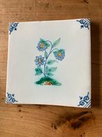 Makkum Holland Tegel met Bloemmotief, Ophalen of Verzenden