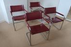 4 Fasem design eetkamerstoelen, Huis en Inrichting, Ophalen, Gebruikt, Metaal, Vier