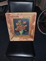 Vintage Schilderij met Bloemen in Lijst, Antiek en Kunst, Kunst | Schilderijen | Klassiek, Ophalen of Verzenden