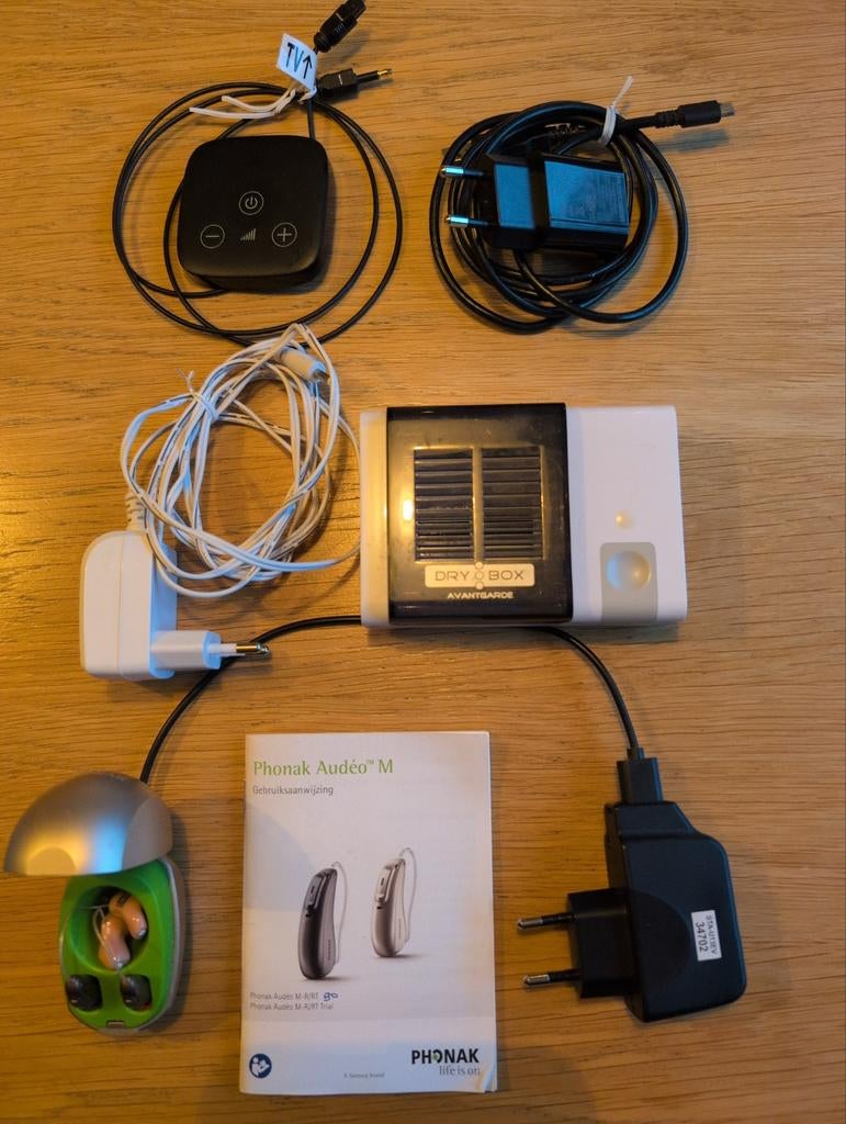 Phonak Audéo M-R 90 hoortoestel compleet met toebehoren, Diversen, Verpleegmiddelen, Gebruikt, Ophalen of Verzenden