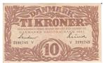 Denemarken, 10 Kronen, 1943, UNC, Postzegels en Munten, Bankbiljetten | Europa | Niet-Eurobiljetten, Los biljet, Ophalen of Verzenden