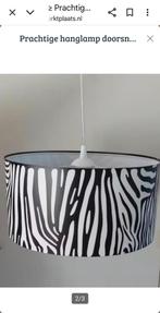 Prachtige zebra hanglamp doorsnee 40 cm, Ophalen, Zo goed als nieuw, Minder dan 50 cm