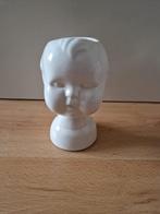 Bloempot baby face gezicht wit hoofd pot vintage retro, Rond, Ophalen of Verzenden, Zo goed als nieuw, Aardewerk