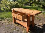 Timmermanswerkbank of badkamer meubel of sidetable 2 lades, Ophalen