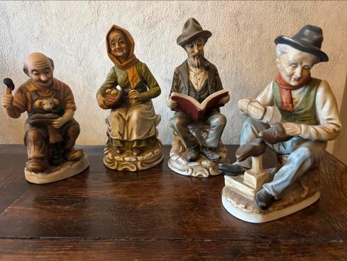 Set van 4 vintage keramieken beeldjes, Verzamelen, Beelden en Beeldjes, Gebruikt, Ophalen