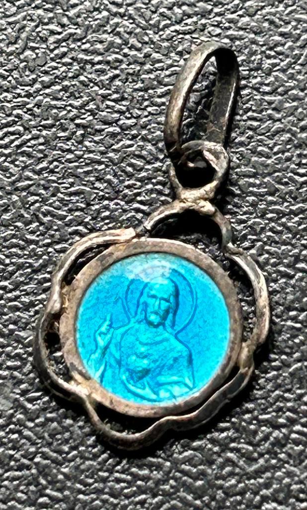 Zilveren Heiligen Bedeltje, Antiek en Kunst, Antiek | Religie, Ophalen of Verzenden