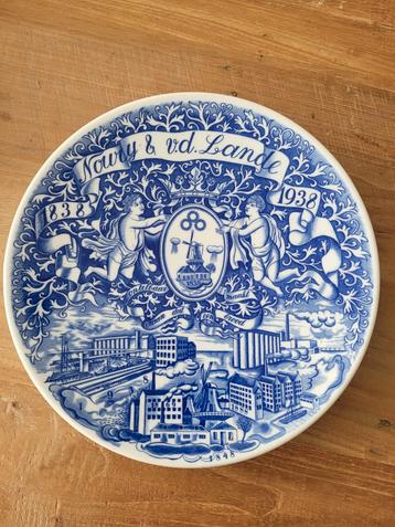 Antiek Aardewerk Wandbord 1938 beschikbaar voor biedingen