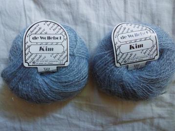 De Wollebol Kim 2 Bolletjes grijs/blauw haak of breigaren beschikbaar voor biedingen