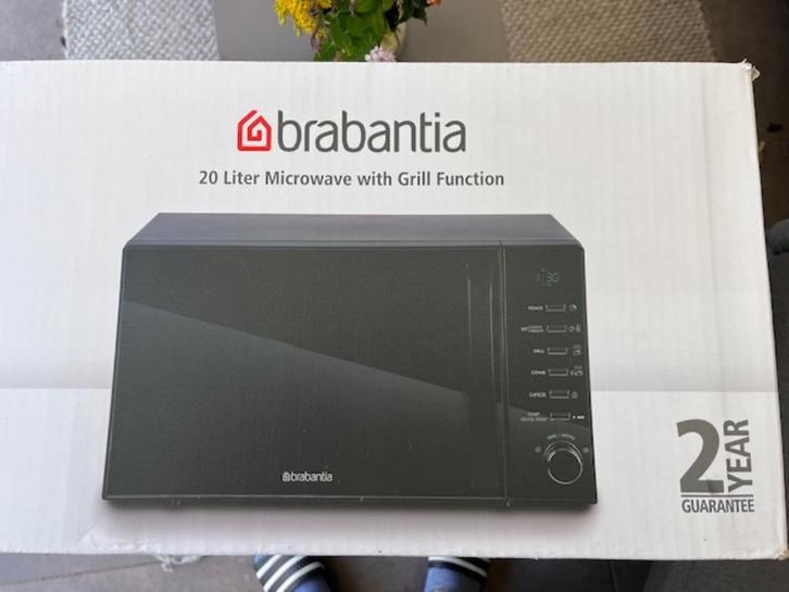 Brabantia BBEK1145DG MagnetronGrill PRIJS VERLAAGD, Witgoed en Apparatuur, Magnetrons, Nieuw, Vrijstaand, Combimagnetron, Grill