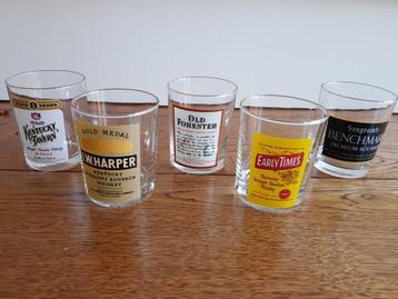 Whisky glazen -- 5 stuks beschikbaar voor biedingen