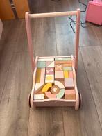 Little Dutch Houten Loopwagen met Blokken, Ophalen of Verzenden, Gebruikt, Duw- of Trekspeelgoed
