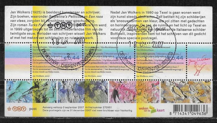 2007, Weken van de Kaart, blokje Jan Wolkers [2518] (K2523), Postzegels en Munten, Postzegels | Nederland, Ophalen of Verzenden