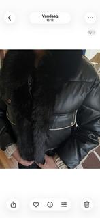 Winterjas met bont, Ophalen of Verzenden, Gedragen, Maat 42/44 (L), Zwart