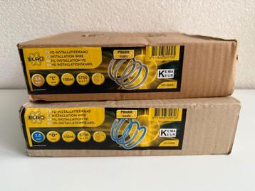 2 rollen ELRO VD 2,5 mm installatiedraad (bruin en blauw) beschikbaar voor biedingen