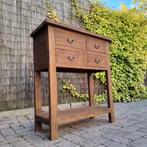 Nieuw binnen! Teakhouten sidetable met 4 laden. Pimpskuorke, Huis en Inrichting, Kasten | Ladekasten, Ophalen, Teakhout, Nieuw