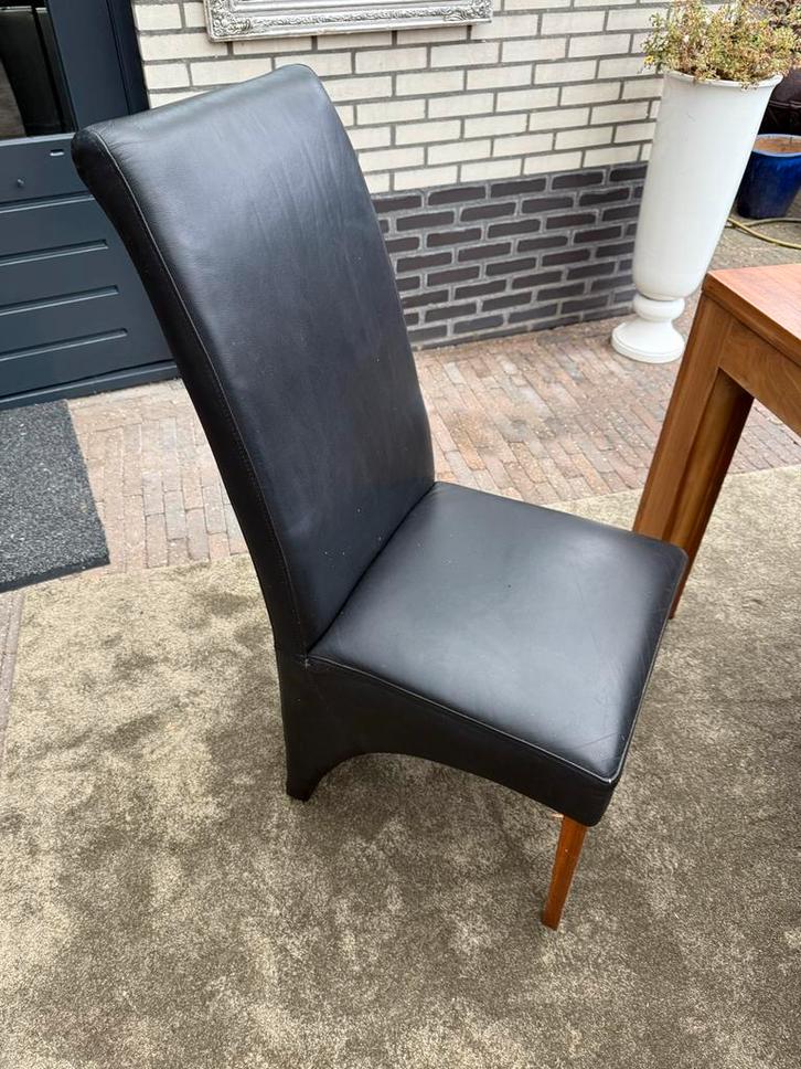 6 kunstLeren Eetkamerstoelen - Stijlvol en Comfortabel, Huis en Inrichting, Stoelen, Vijf, Zes of meer stoelen, Leer, Zwart, Ophalen