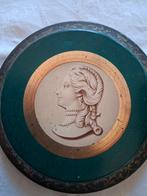 Brocante trommeltje met medaillon *eureka*, Antiek en Kunst, Ophalen of Verzenden