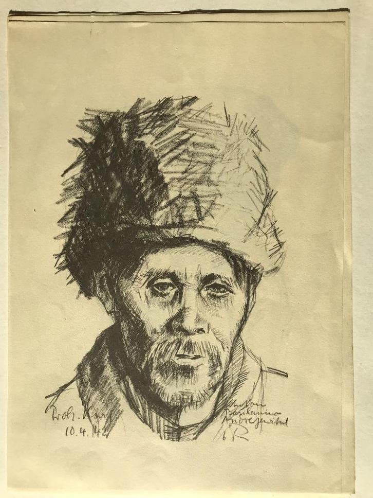 tekeningen Kurt Reuber, Antiek en Kunst, Kunst | Tekeningen en Foto's, Ophalen of Verzenden